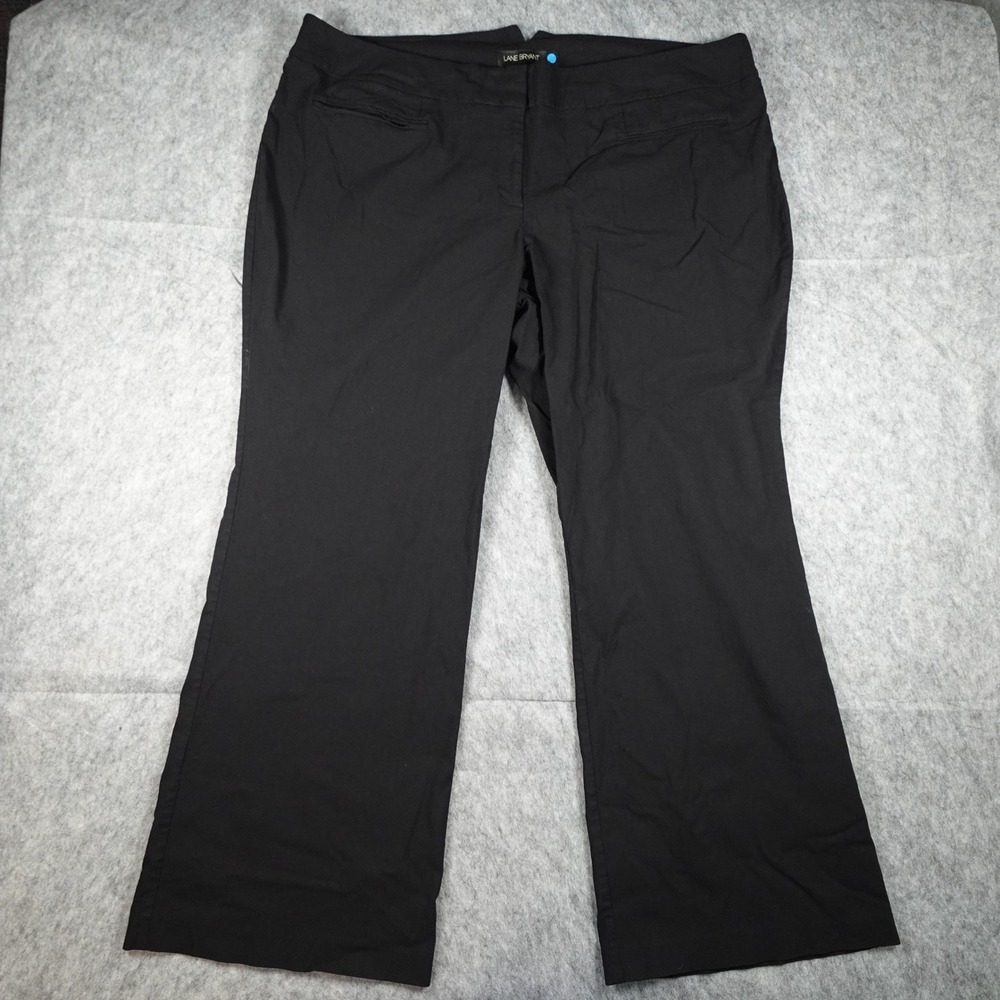 Lane Bryant‎ Pants Women 8 Tall Black Stretch Trouser Office Professional Flare